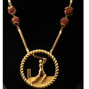 916 Gold Stylish Pendant Chain PJ-87 by Pratima Jewellers