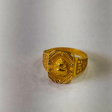 22kt 916 hallmark ganpati ring by Harekrishna Gold