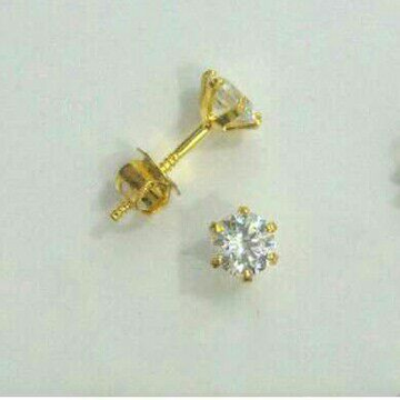 18K Single Diamond Earrings by Madhav Jewellers (TankaraWala)