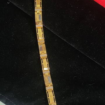 916 gold mens flexible bracelet  by 