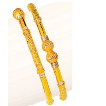 916 Gold Fashionable Calcutti Bangle by Ruchit Jewellers