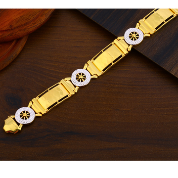 916 Gold Plain stylish Men's Bracelet MPB279