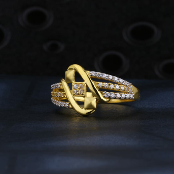 22KT Gold CZ Ladies Delicate Ring LR1497