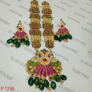 Peacock designer Kundan Necklace Set