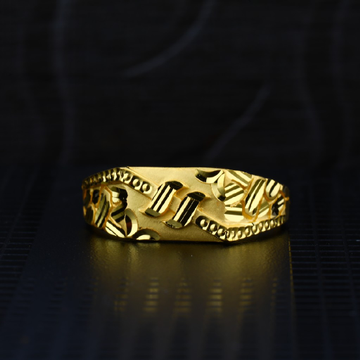 Men's Exclusive 22K Plain Casting Gold Ring- MPR56