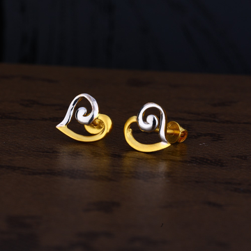 Ladies 916 Gold Casting CZ Plain Earring -LPE149