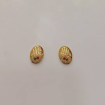 Gold Elegant Design Casual Earring by D.M. Jewellers