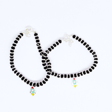 925 silver Black Beads Baby  Najariya Bracelet by Veer Jewels