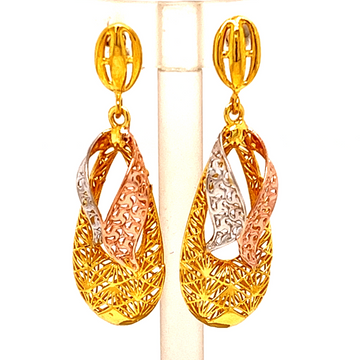 Boho Long Gold Earrings by 