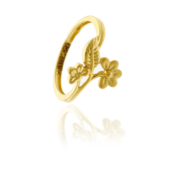 the efflorescence Flower Ring With A leaf