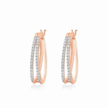 18KT Rose Gold Antique Diamond Earring by 