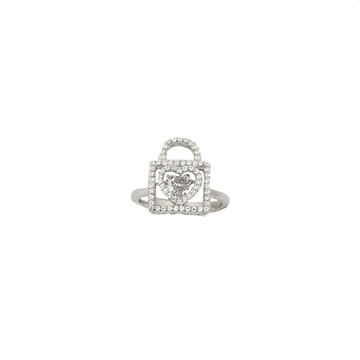 Lock Design Ring In 925 Sterling Silver MGA - LRS5...