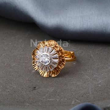 750 Rose Gold Hallmark Designer Ladies Ring RLR951