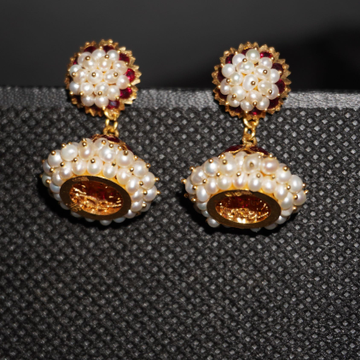 22k Gold Lightweight Plain Earrings 58R39
