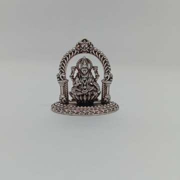 Pure silver idol of laxmi in antique polish by 