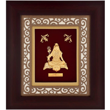 Shivji carving frame in 24k gold mga-age0245