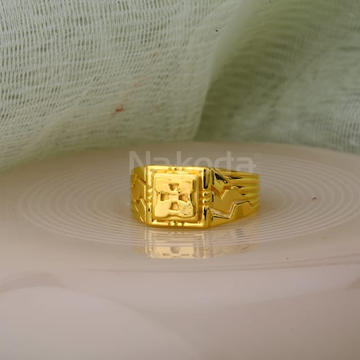 916 Gold Mens Gorgeous Plain Ring MPR165