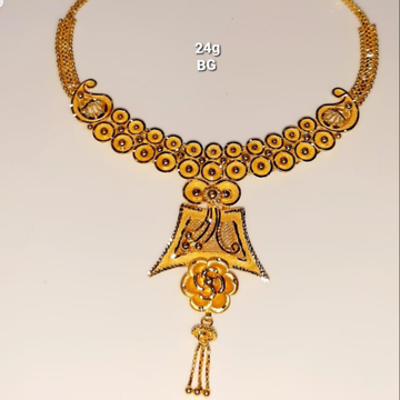 fancy necklace set 22kt 916 by Aaj Gold Palace