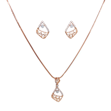 18k gold madhura diamond pendant set