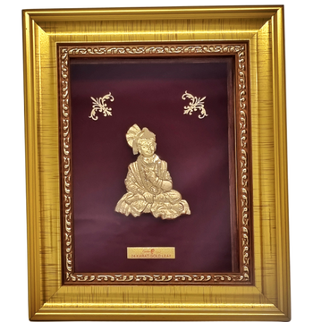 Shree Swaminarayan Maharaj Frame In 24K Gold Leaf...