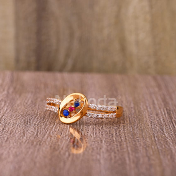 750 Rose Gold Hallmark Delicate Ladies Ring RLR903
