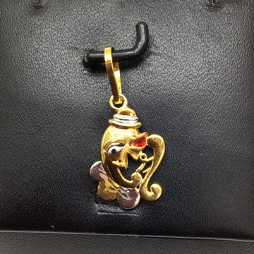 Designed gold ganeshji pendant by 