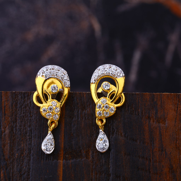 916 CZ Exclusive Gold  Women's Earring LFE336