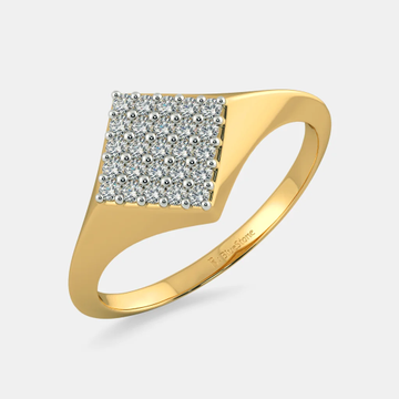 22k Gold gents square diamond ring by 