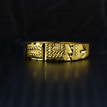 Men's Exclusive 22K Plain Casting Gold Ring- MPR34