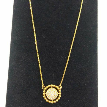 Gold Pendant With chain by S B ZAWERI