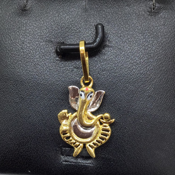 Designed gold ganeshji pendant by 