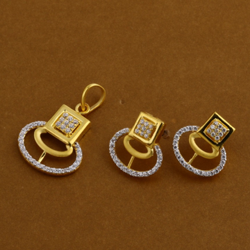 916 gold exclusive ladies pendant set fps326