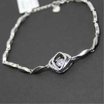 925 sterling silver diimond at middle bracelet for... by 