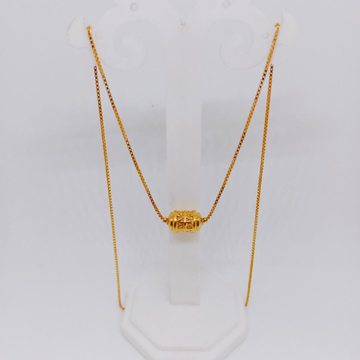Gold simple chain dokiya by Ghunghru Jewellers