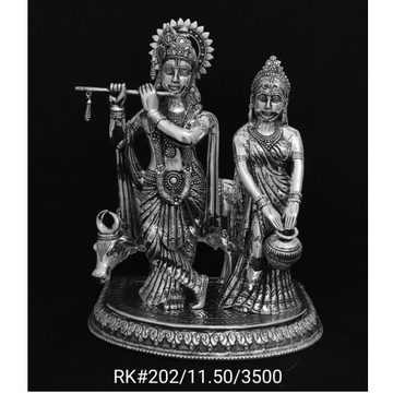 Silver Antique Radha Krishna Idol by 