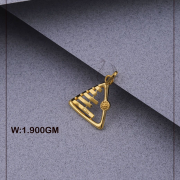 916 Gold Delicate Triangle Shape Pendant by 