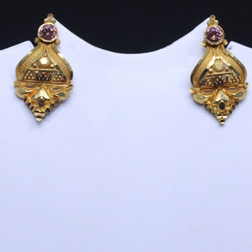 22KT / 916 Gold Delicate Plain Earrings for ladies... by 