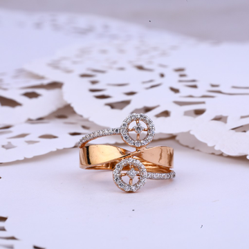 Manufacturer of Ladies rose gold 18k designer ring-rlr287