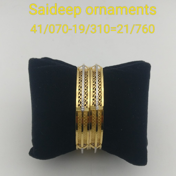 916 kadli light weight design copper bangle by Saideep Jewels