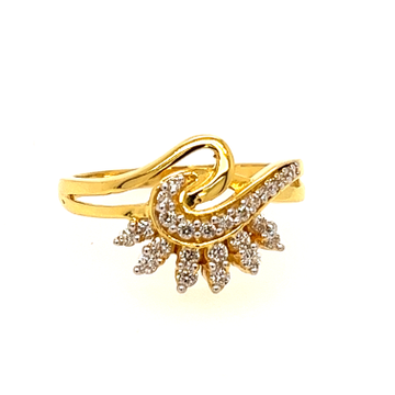 22k Yellow Gold Marie CZ Ring by 