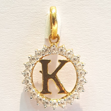 18k diamond Latter pendant k by 
