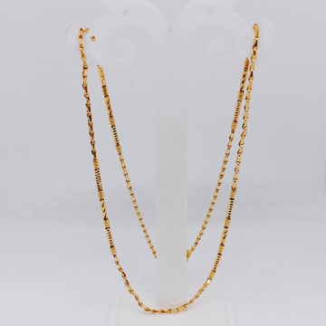 GOLD HANDMADE CHAIN by Ghunghru Jewellers