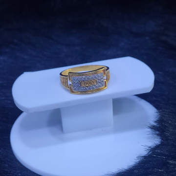 22KT/916 Yellow Gold Audi Sparklie Ring For Men