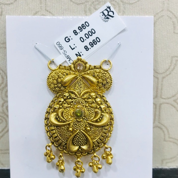 22 carat gold antique ladies mangalsutra RH-MN768
