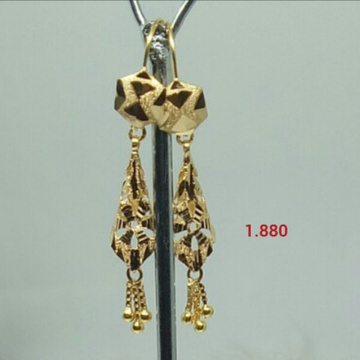 18K Gold Enduring Design Earrings by 