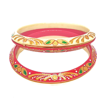 22k gold designer printed chudli bangles mga - cdg...