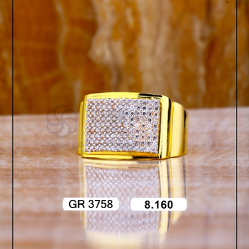 22K(916)Gold Gents Fancy Diamond Band Ring by Sneh Ornaments