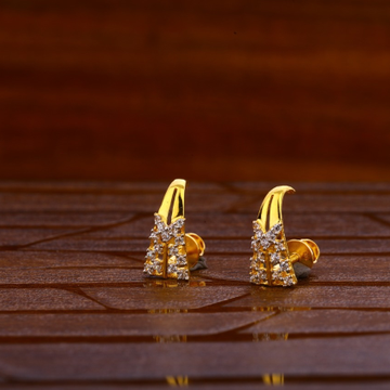 22KT Gold CZ Hallmark Ladies Tops Earrings LTE295