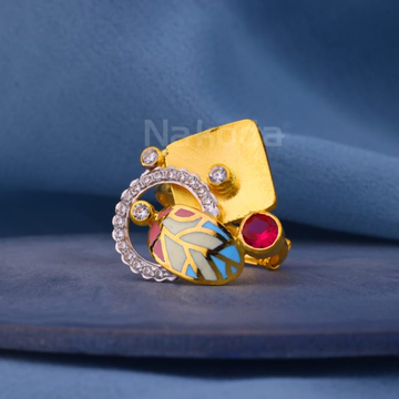 916 Gold CZ Hallmark Exclusive Ladies Antique Ring...