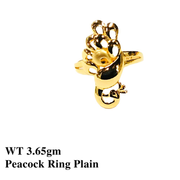 22K Peacock Ring Plain by 